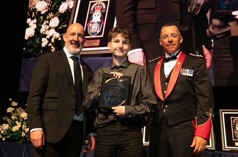 Brayden Chenier was honoured with Chief Youth Courage Award