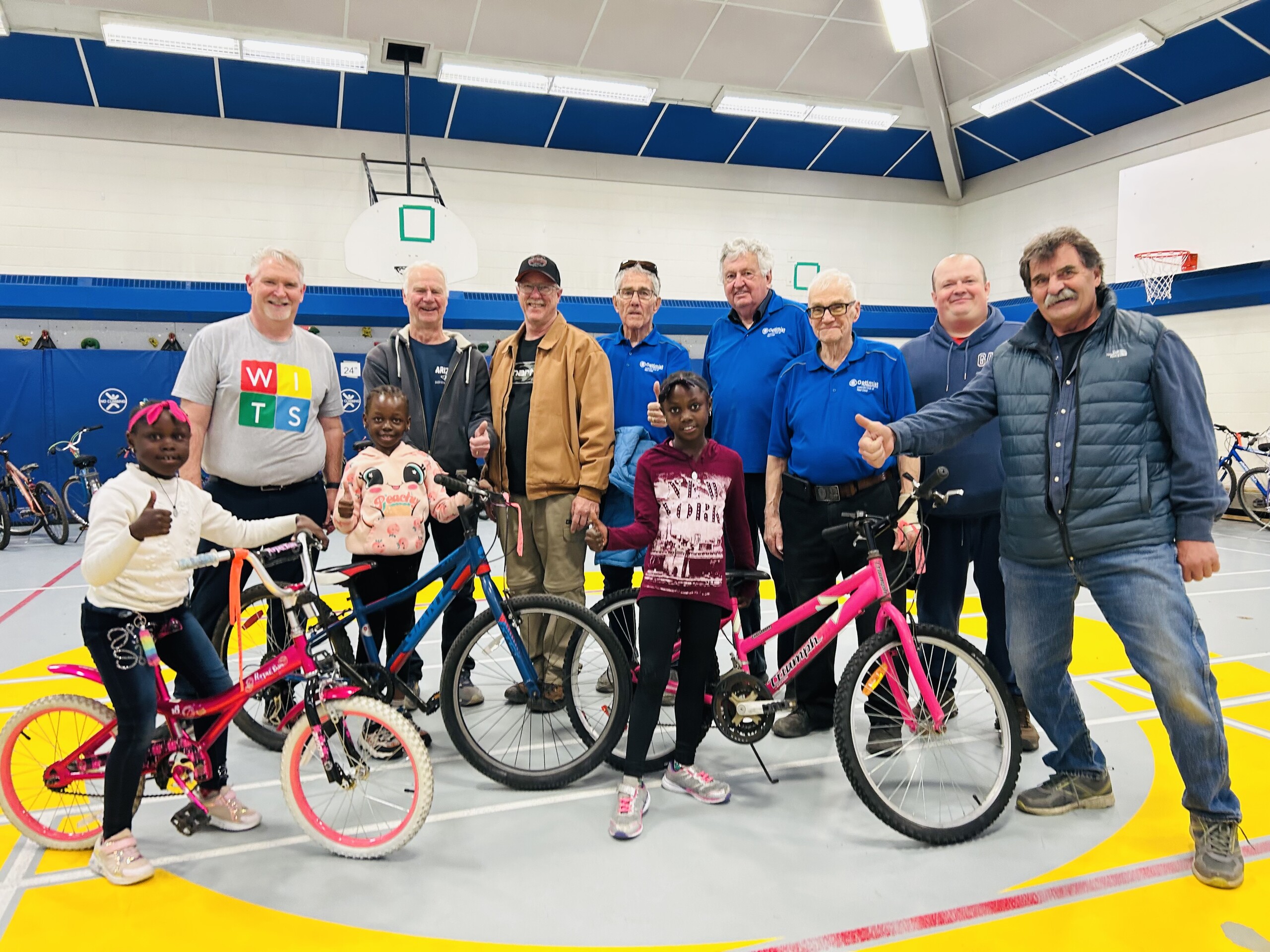 The Optimist Club of Red Deer donated 67 bikes to students at Fairview Elementary School