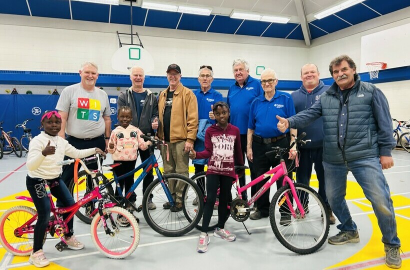 The Optimist Club of Red Deer donated 67 bikes to students at Fairview Elementary School