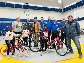 The Optimist Club of Red Deer donated 67 bikes to students at Fairview Elementary School