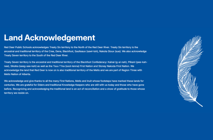 Red Deer Public's land acknowledgement