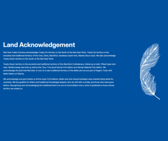 Red Deer Public's land acknowledgement